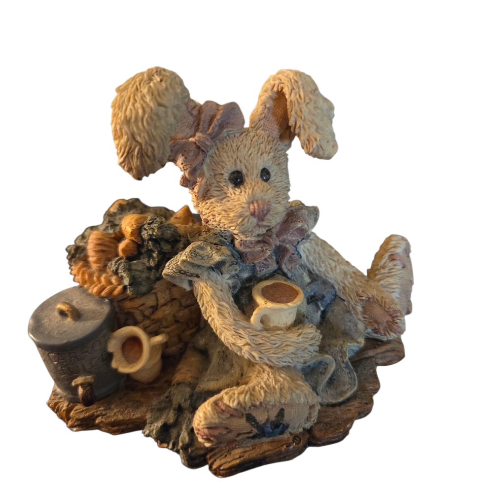 Boyds Bears Cream and Blue Bunny Figurine